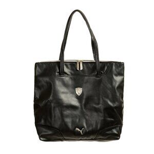 Scuderia Ferrari X Puma Unisex Logo Black Large Tote Shopper Shoulder Bag